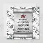 Invitation Baby shower Regal Royal Red Prince (Dos)