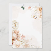 Invitation Baby Shower Renard Floral Orange  (Dos)