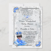 Invitation Baby shower rendant hommage au GARÇON, Prince Boy, (Devant)