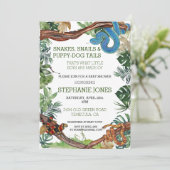 Invitation Baby Shower Reptile Serpent (Debout devant)