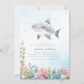 Invitation Baby shower requin (Devant)