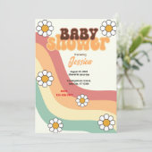 Invitation Baby shower rétro (Debout devant)