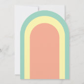 Invitation Baby shower rétro Arc Super Arc arc en ciel les an (Dos)