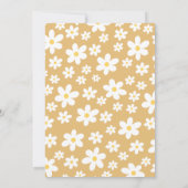 Invitation Baby shower Retro Daisy | Bébé rétro (Dos)