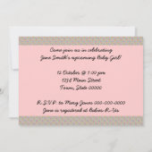 Invitation Baby shower rétro des années 1940 (Dos)