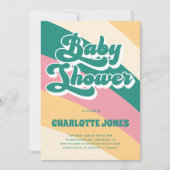 Invitation Baby shower rétro Disco Super (Devant)