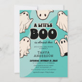 Invitation Baby shower Rétro Halloween Little Boo (Devant)