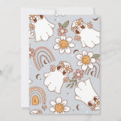 Invitation Baby shower Rétro Halloween Little Boo (Dos)