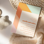 Invitation Baby shower Retro Mint Orange Boho Stripes Couples<br><div class="desc">Retro Mint Orange Boho Stripes mignonnes Couples Baby shower Invitation</div>
