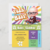 Invitation Baby shower rétro pour bébé (Devant)