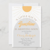 Invitation Baby shower rétro Sunshine Baby shower Boho (Devant)