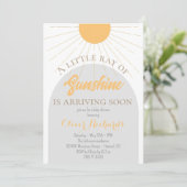 Invitation Baby shower rétro Sunshine Baby shower Boho (Debout devant)