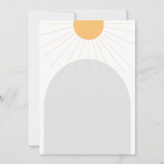 Invitation Baby shower rétro Sunshine Baby shower Boho (Dos)