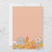 Invitation Baby shower Retro super Boho Daisy (Dos)