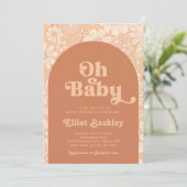 Invitation Baby shower rétroactif | Baby shower Bo (Debout devant)