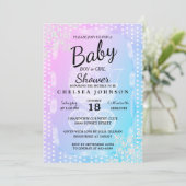 Invitation Baby shower 👶 Révélation de genre (Debout devant)