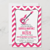 Invitation Baby shower Roche Bébé Rose (Devant)