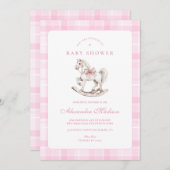 Invitation Baby shower rocheux Plaid (Devant / Derrière)