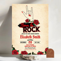Baby Shower Rock n Roll Vintage Né Pour Rouler