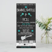 Invitation Baby shower Rock Star (Debout devant)