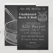 Invitation Baby shower Rock Star (Devant / Derrière)