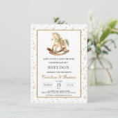 Invitation Baby shower Rocking Horse (Debout devant)