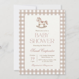 Invitation Baby shower Rocking Horse
