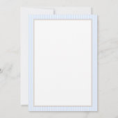 Invitation Baby shower Rocking Horse Blue Toile De Jouy (Dos)