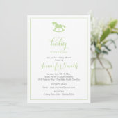 Invitation Baby shower Rocking Horse Mention d'invitation (Debout devant)