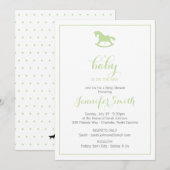 Invitation Baby shower Rocking Horse Mention d'invitation (Devant / Derrière)