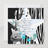 Invitation Baby Shower Rockstar Garçon (Dos)