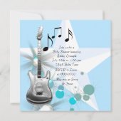 Invitation Baby Shower Rockstar Garçon (Dos)