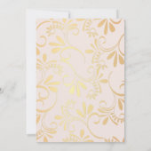 Invitation Baby shower Rococo Rococo Rococo Fleurs Vintages (Dos)