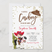 Invitation Baby shower Rodeo Cowboy (Devant)