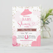 Invitation baby shower Rodeo cowgirl (Debout devant)