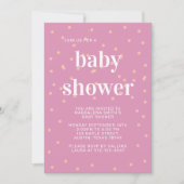 Invitation Baby shower rose (Devant)