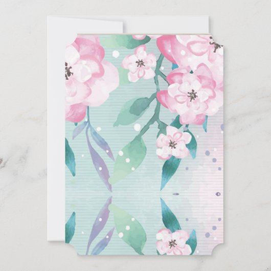 Invitation Baby shower rose (Dos)