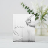 Invitation baby shower (rose) (Debout devant)