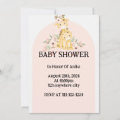 INVITATION BABY SHOWER ROSE (Devant)