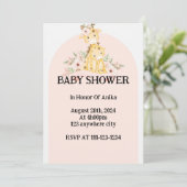INVITATION BABY SHOWER ROSE (Debout devant)
