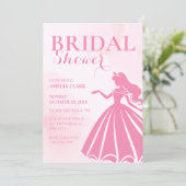 Invitation Baby shower rose (Debout devant)