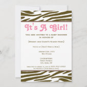 Invitation Baby shower rose (Dos)