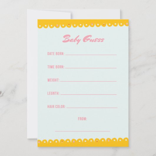 Invitation Baby shower rose (Devant)