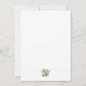 Invitation Baby shower Rose aquarelle (Dos)