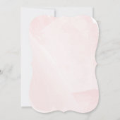 Invitation Baby shower Rose Aquarelle Aime Aime Rose (Dos)