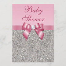 Baby shower rose argenté de filles de gemmes,