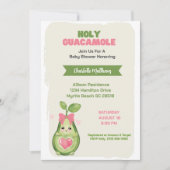 Invitation Baby shower rose Avocado Saint-Guacamole (Devant)