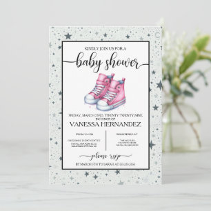 Invitation Baby shower rose Baby High Tops