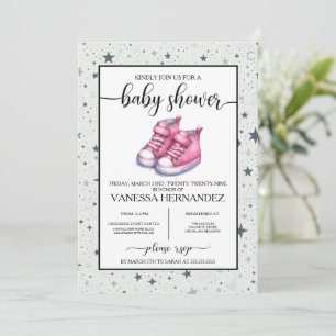 Invitation Baby shower rose Baby High Tops
