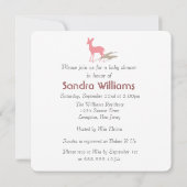 Invitation Baby shower rose Bambi (Dos)